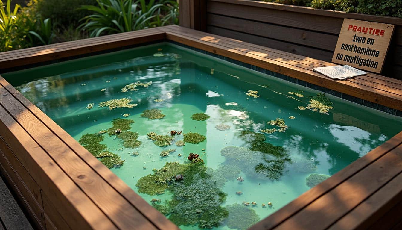 Illustration: Définition et identification d’une eau verte dans un spa