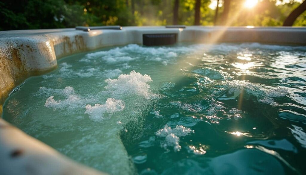 Eau verte dans un spa : causes, solutions et prévention efficace