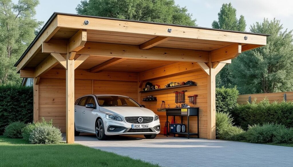 Plan de carport en bois à 1 pente : guide complet, conseils et modèles