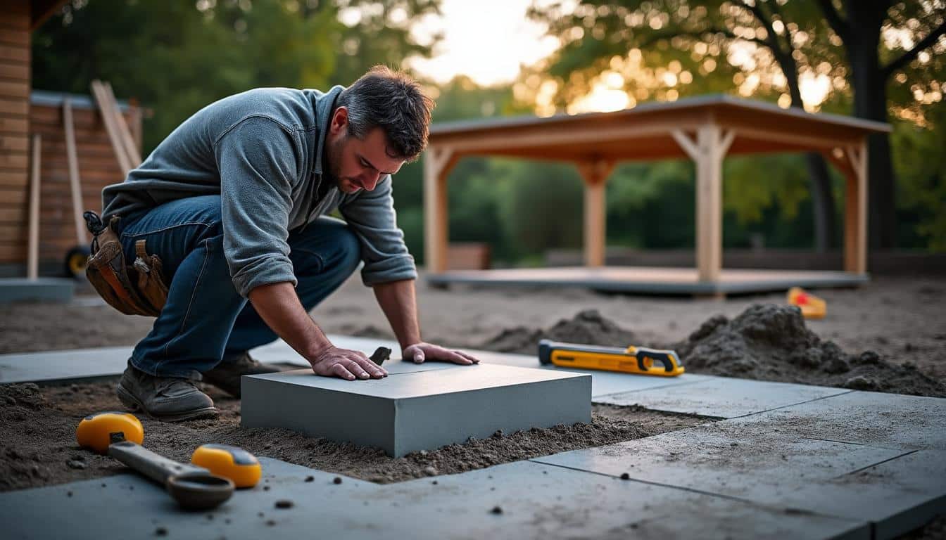 Illustration: Définition et rôle du plot béton pour carport