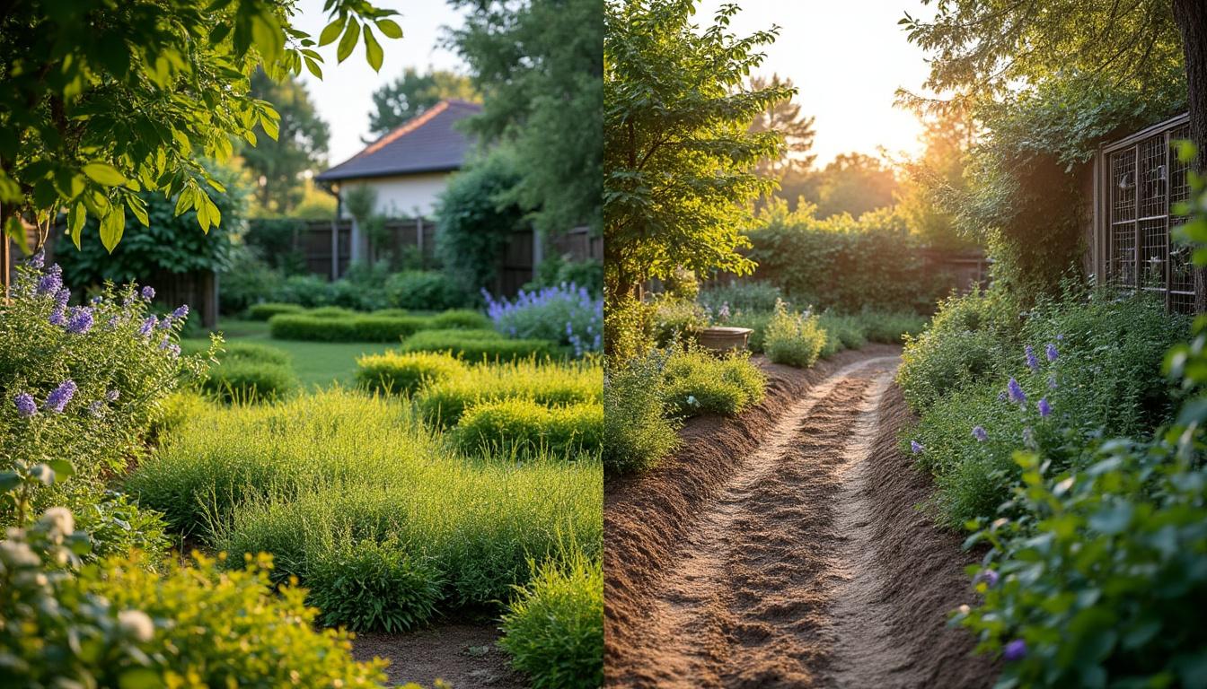 Illustration: Guide pratique des étapes du terrassement d’un jardin en pente avant/après