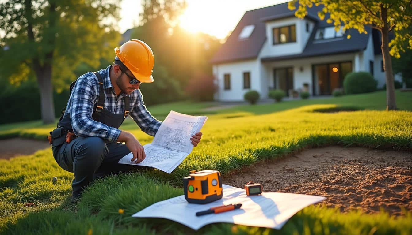 Illustration: Analyse préalable du terrain avant le terrassement pour piscine