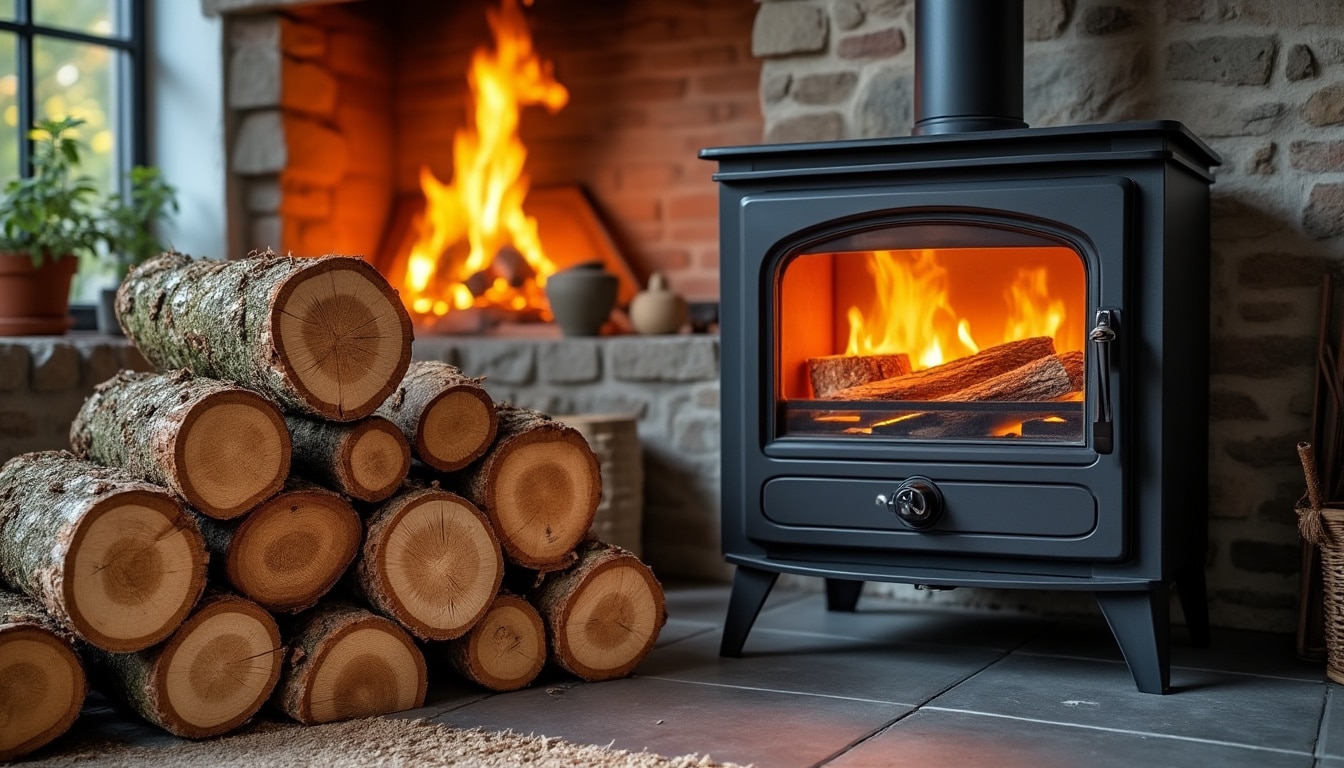 Illustration: Pouvoir calorifique et performance énergétique du bois de châtaignier pour le chauffage