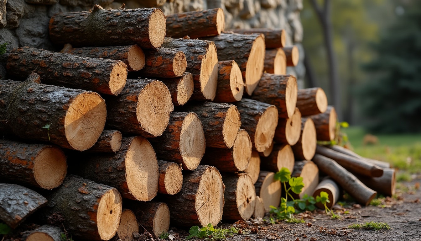 Illustration: Définition et caractéristiques du bois de chauffage au châtaignier