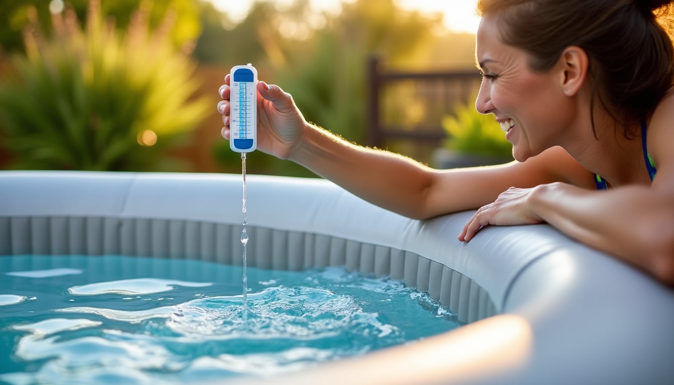 Illustration: Définition du volume d’eau et importance dans un spa 4 places Intex