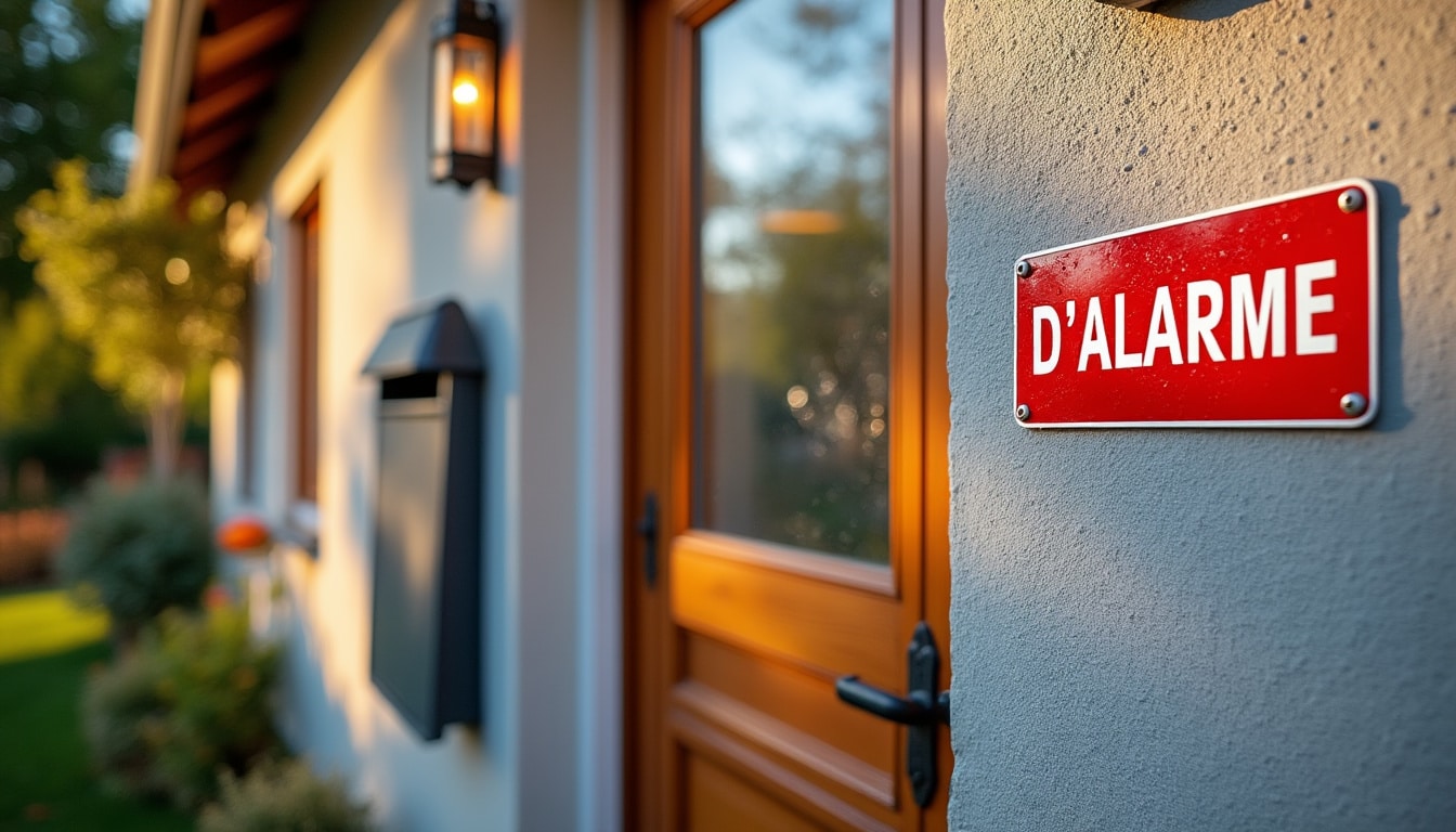 Illustration: Définition et rôle dissuasif de la plaque d’alarme pour maison