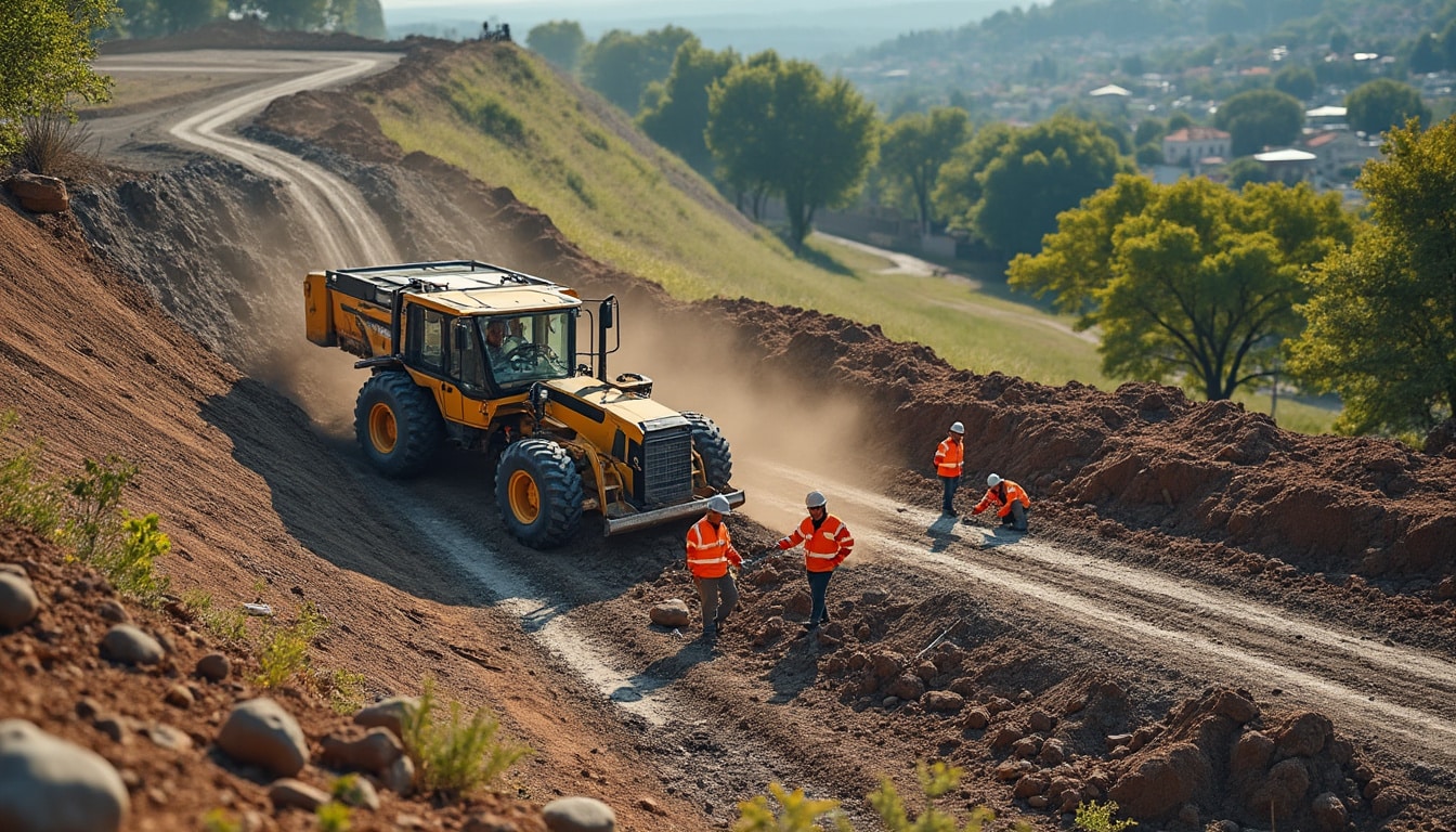 Illustration: Les étapes clés pour réaliser le terrassement d’un terrain en pente