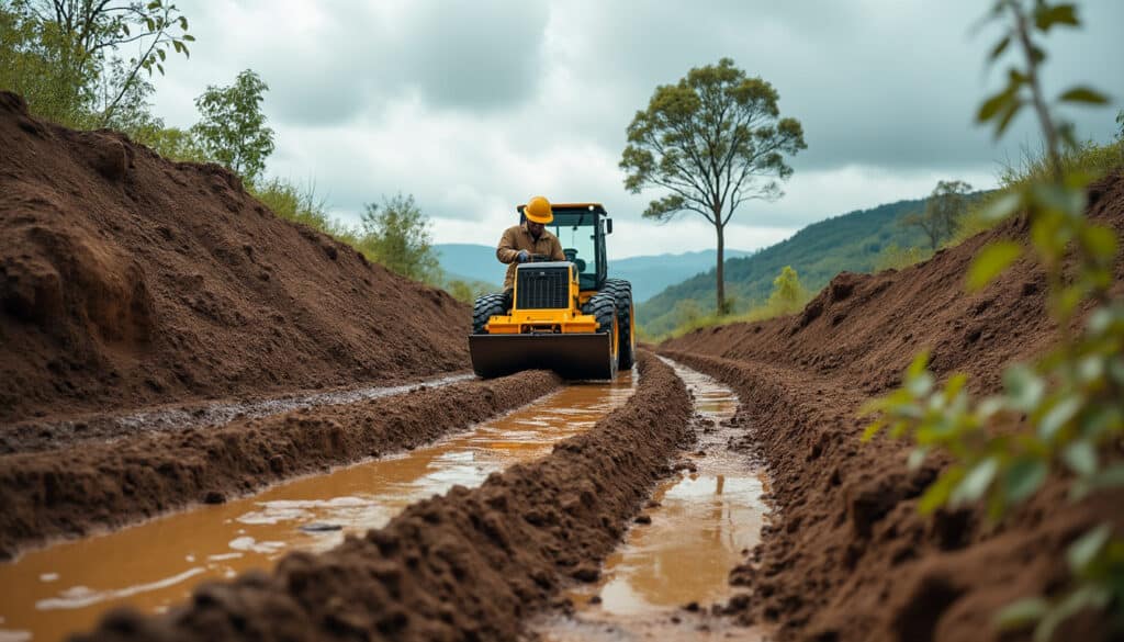 Terrassement d’un terrain en pente : méthodes et conseils clés