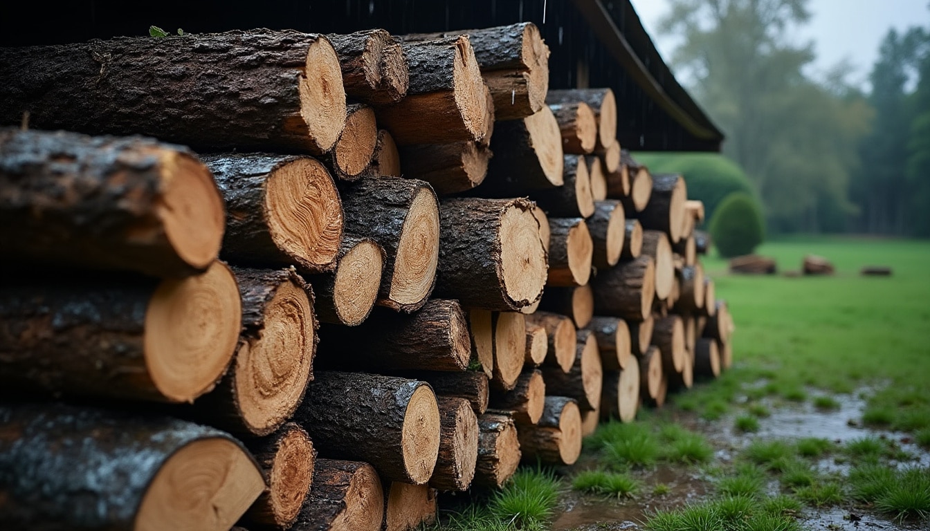 Illustration: Définir et reconnaître du bois de chauffage qui a pris la pluie