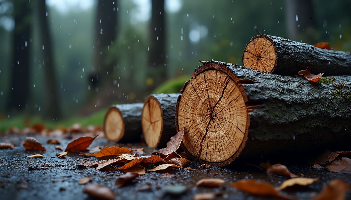 Que faire avec du bois de chauffage qui a pris la pluie ?