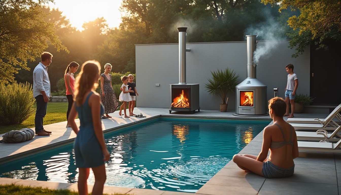 Illustration: Avantages, inconvénients et comparatif des solutions de chauffage au bois pour piscine