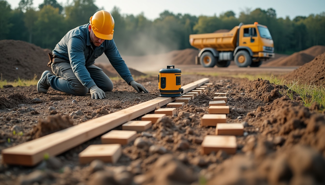 Illustration: Pourquoi utiliser un niveau laser pour le terrassement ?