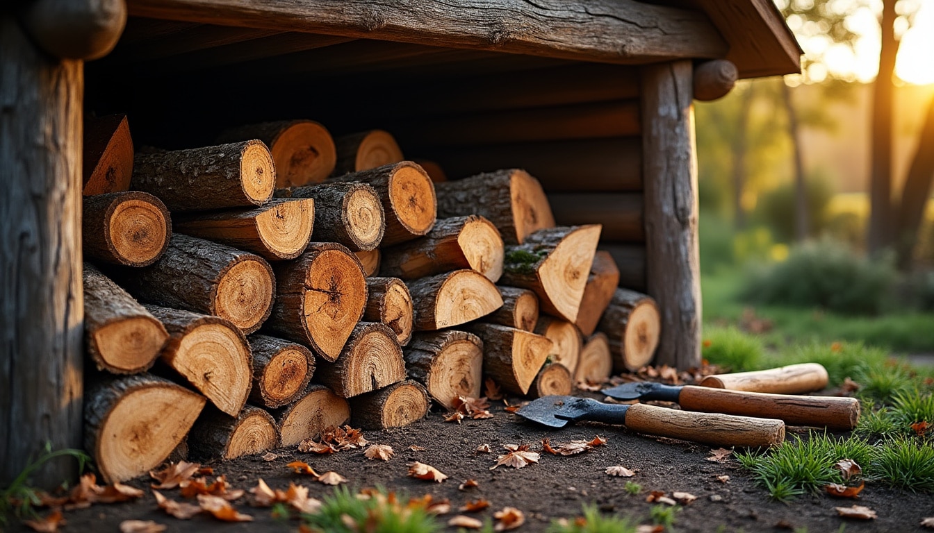 Illustration: Pourquoi le stockage du bois de chauffage en extérieur est-il essentiel ?