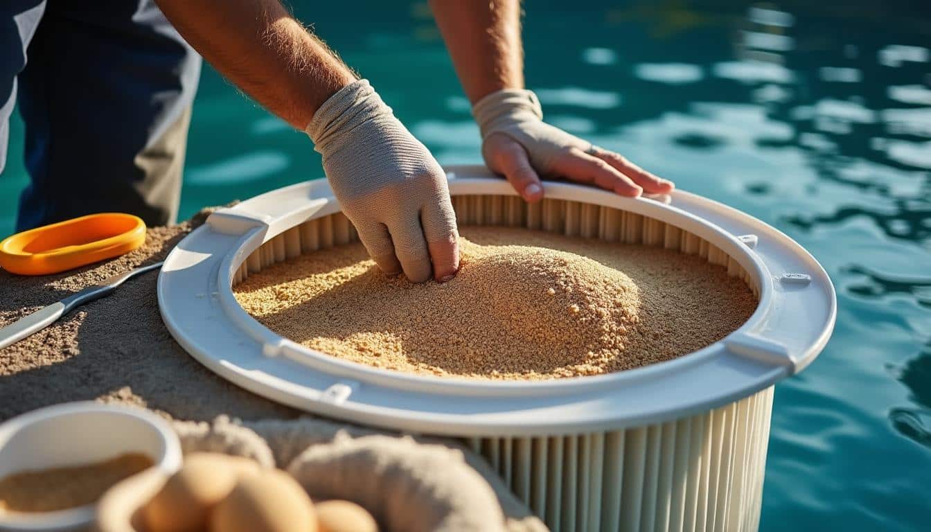 Illustration: Comprendre la filtration de piscine au sable fin et son nettoyage