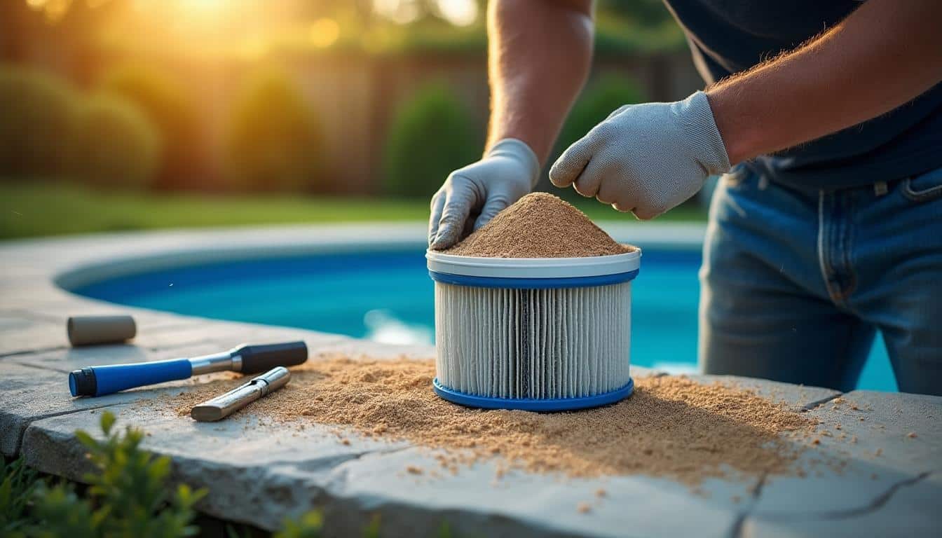 Illustration: Les étapes clés du nettoyage de filtre à sable fin : guide pratique