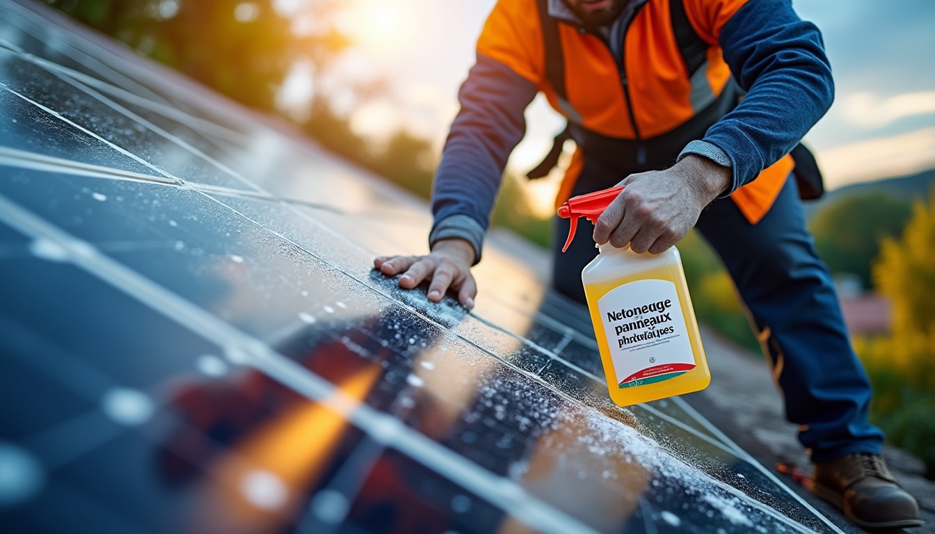 Illustration: Pourquoi opter pour un produit dédié au nettoyage des panneaux solaires ?