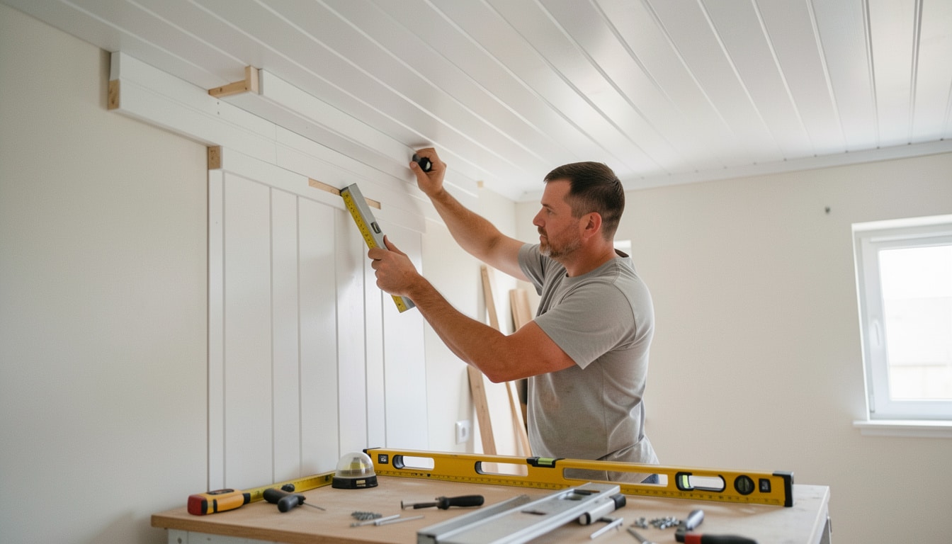 Comment poser du lambris PVC au mur et au plafond
