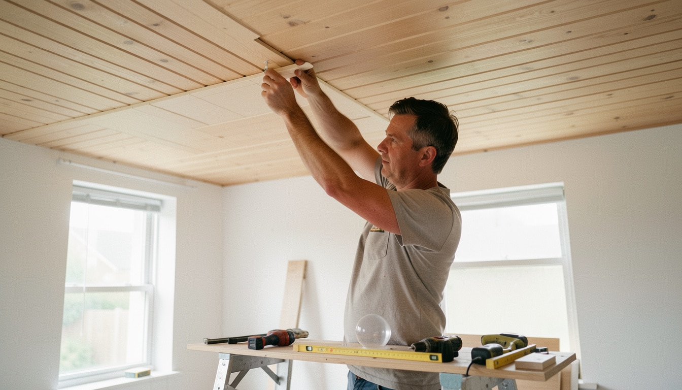 Poser du lambris au plafond sans faire d’erreur