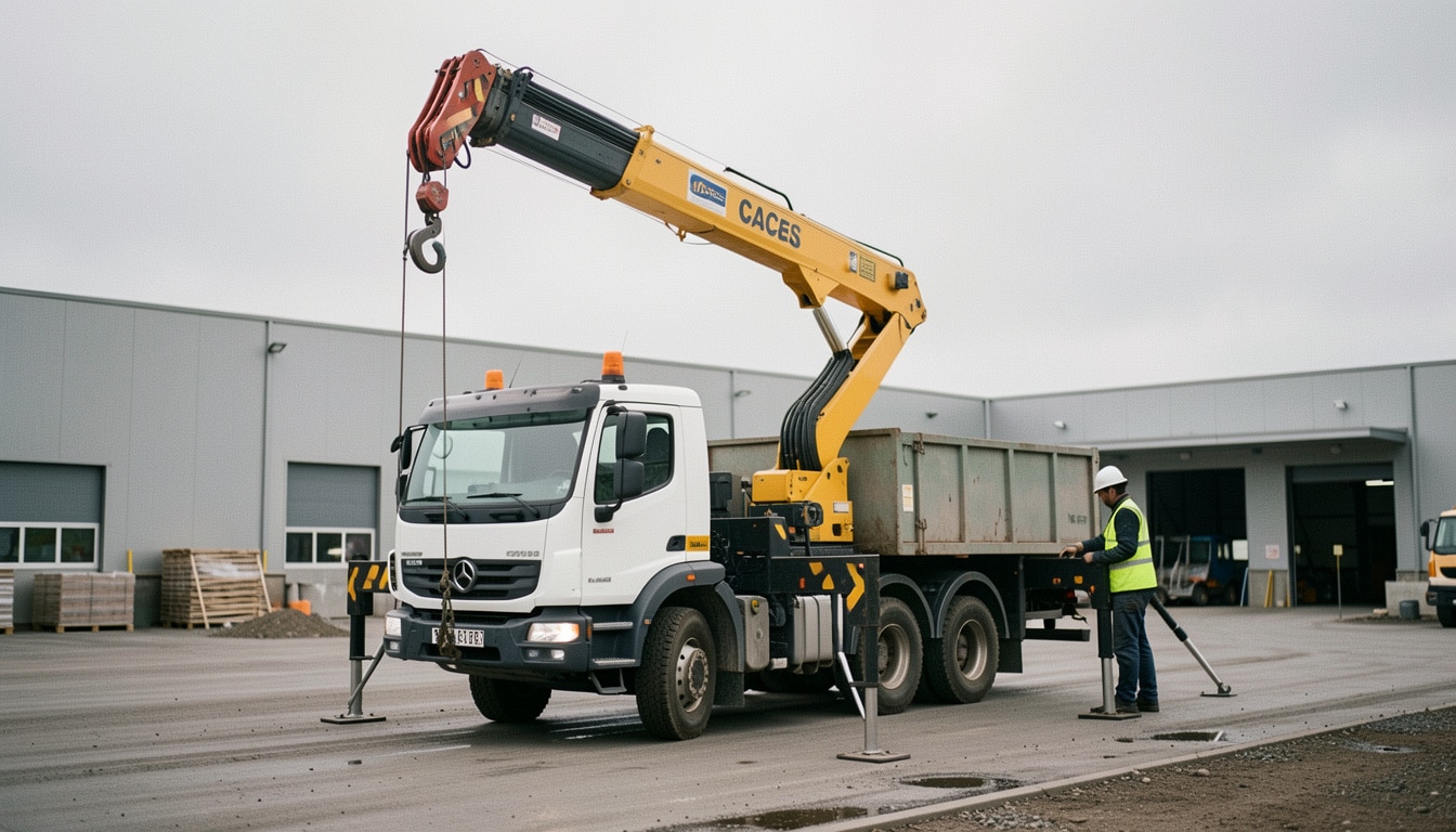 Grue auxiliaire sur camion : usages, CACES et choix