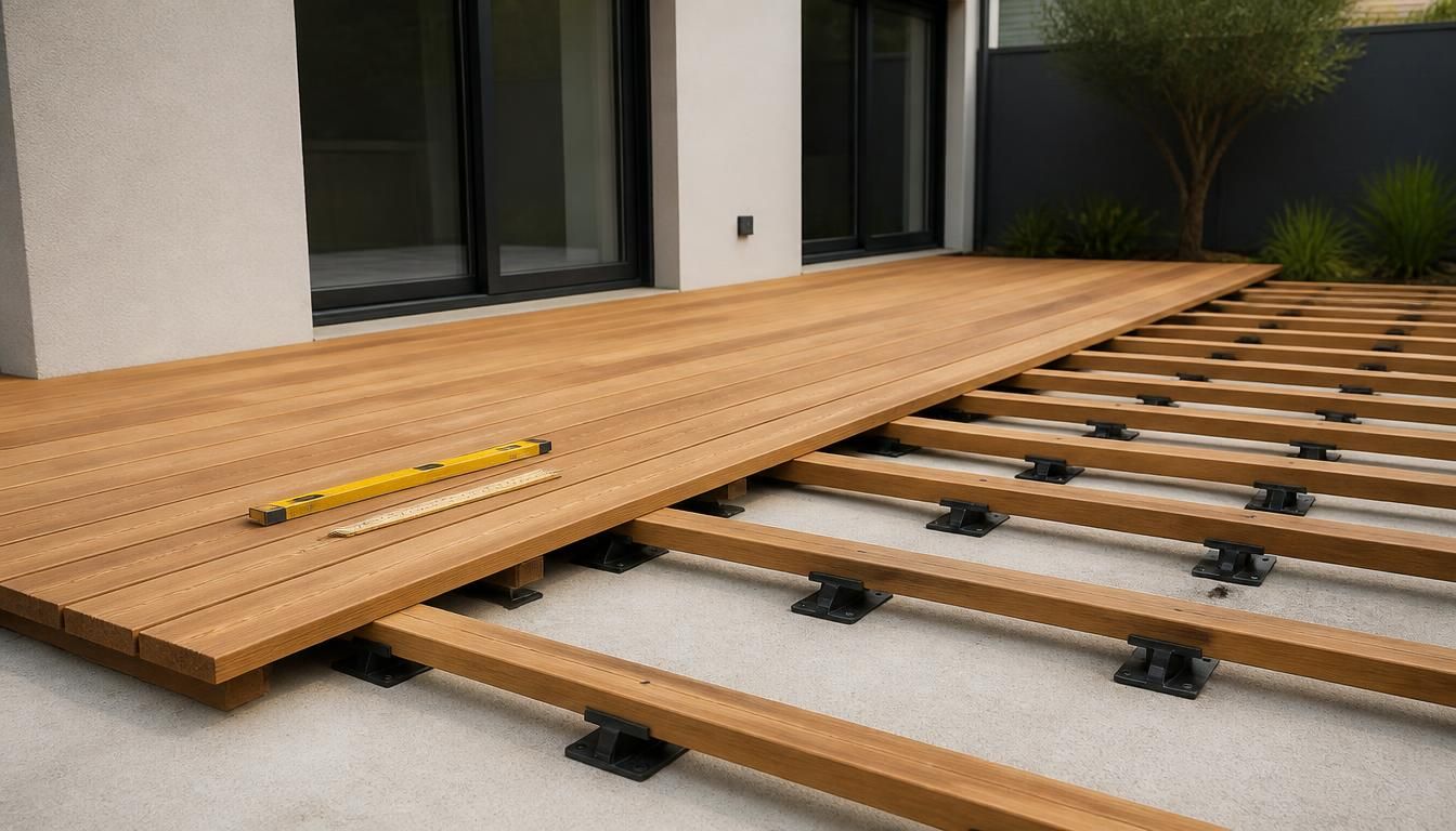 Terrasse en bois sur dalle béton : quelle pose choisir ?